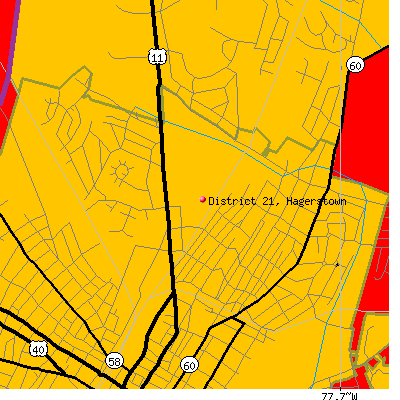 District 21, Hagerstown map