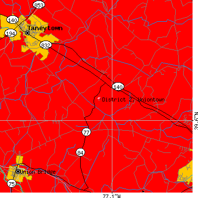 District 2, Uniontown map