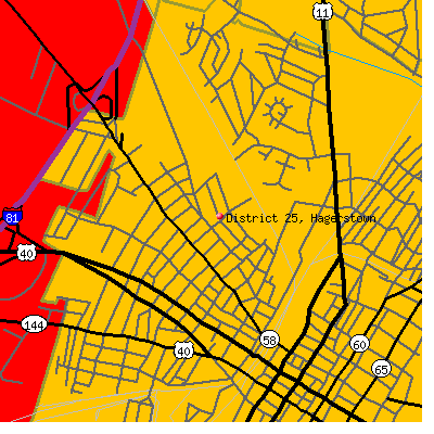 District 25, Hagerstown map