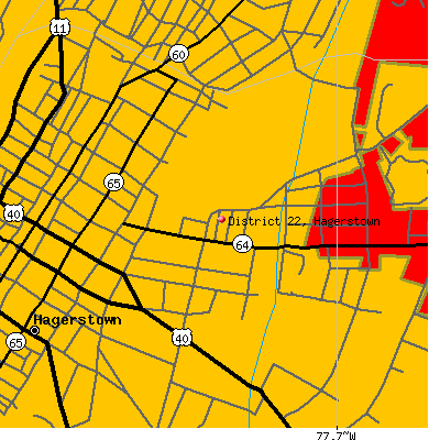 District 22, Hagerstown map