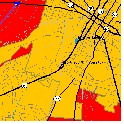 District 3, Hagerstown map
