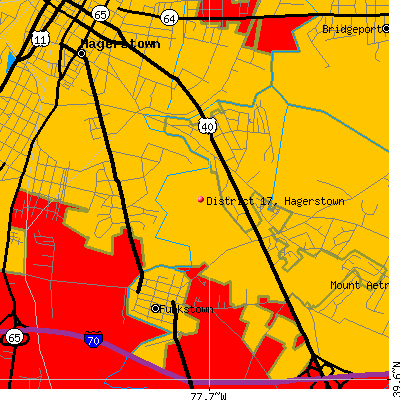 District 17, Hagerstown map