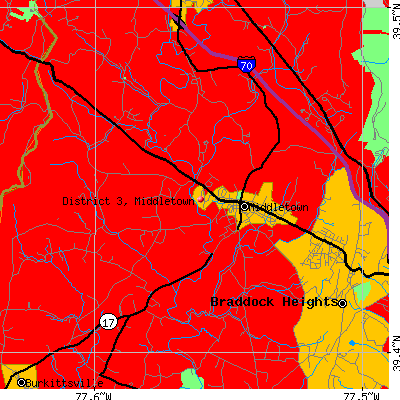 District 3, Middletown map