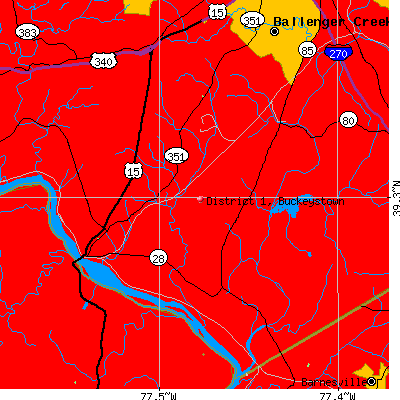 District 1, Buckeystown map