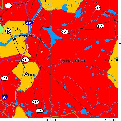 North Andover map