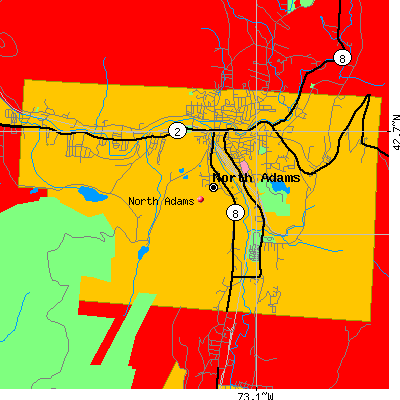 North Adams map