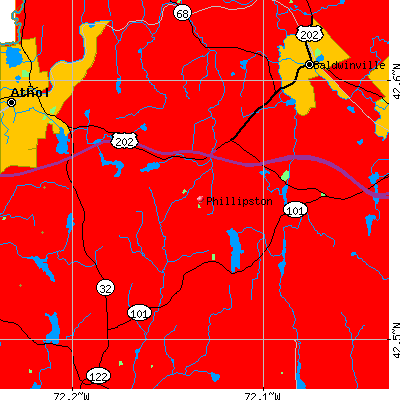 Phillipston map
