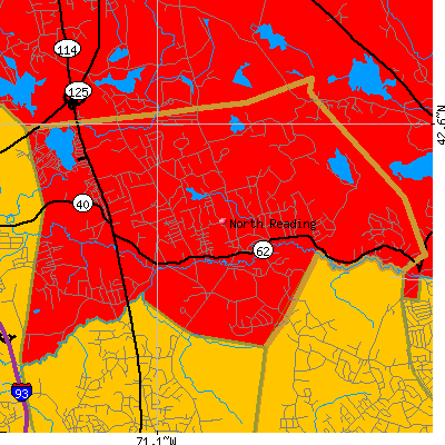 North Reading map