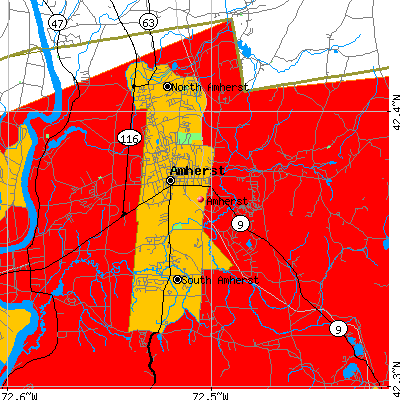 Amherst map
