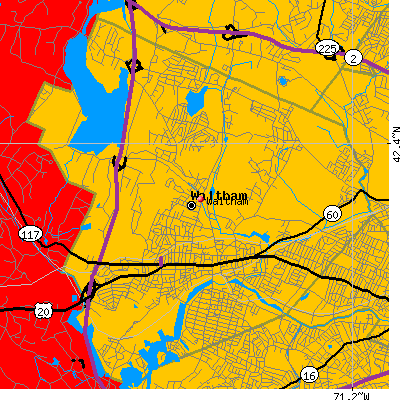 Waltham map