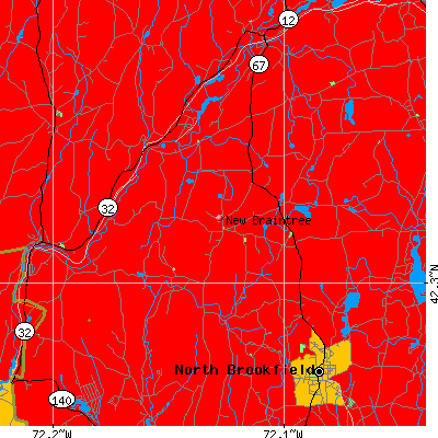 New Braintree map