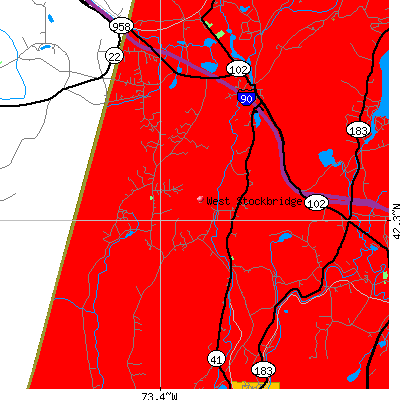 West Stockbridge map
