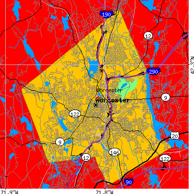 Worcester map