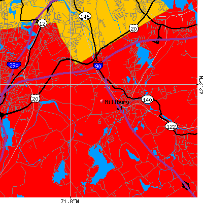Millbury map