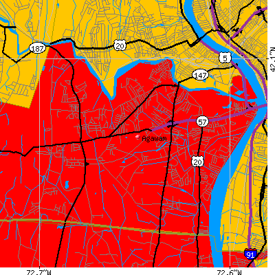Agawam map