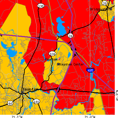 Raynham map