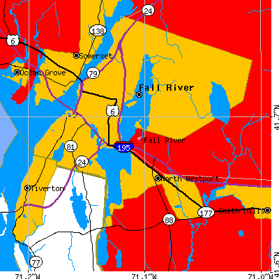 Fall River map