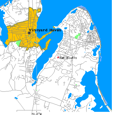 Oak Bluffs map