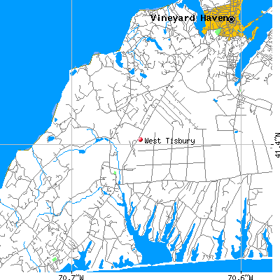 West Tisbury map
