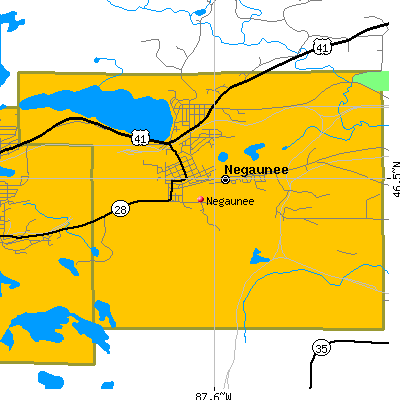 Negaunee map