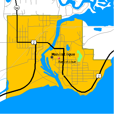 Manistique map