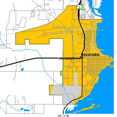 Escanaba map