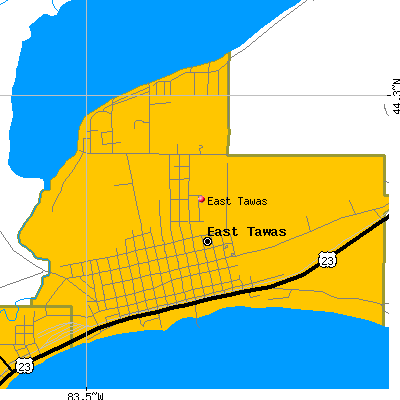East Tawas map