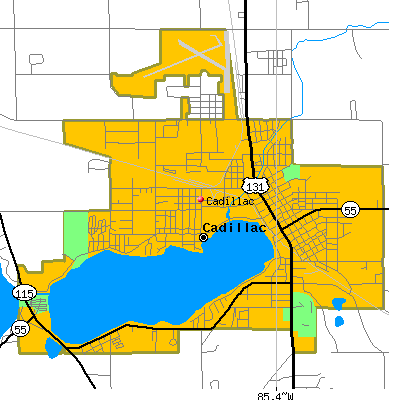 Cadillac map