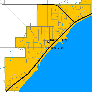 Tawas City map
