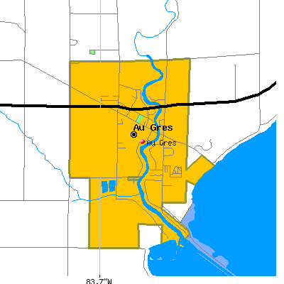 Au Gres map