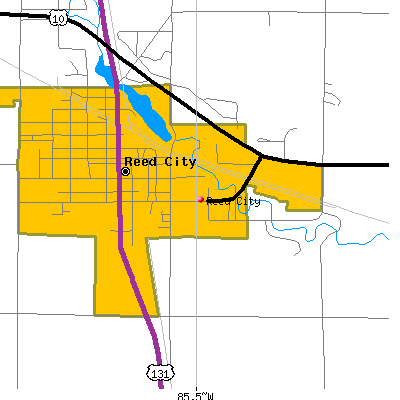 Reed City map