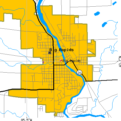 Big Rapids map