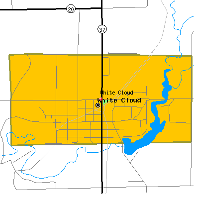 White Cloud map