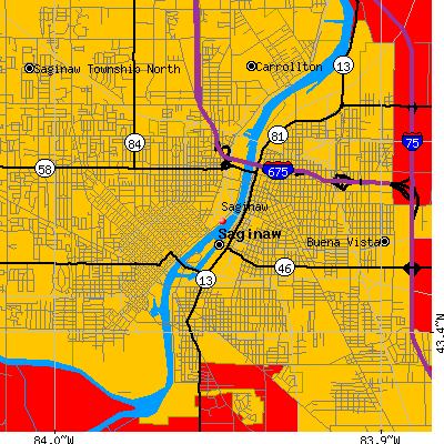 Saginaw map