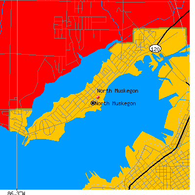 North Muskegon map