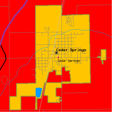 Cedar Springs map