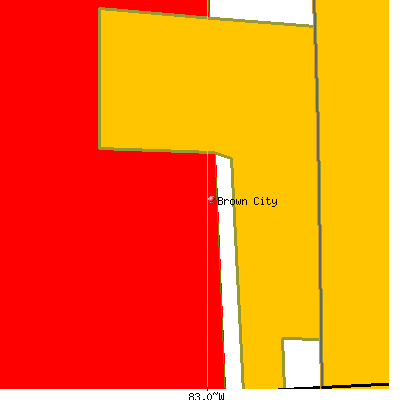 Brown City map