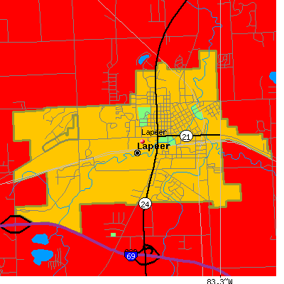 Lapeer map