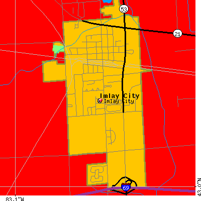 Imlay City map
