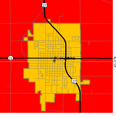 St. Johns map
