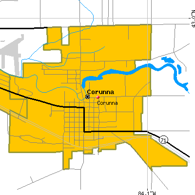 Corunna map