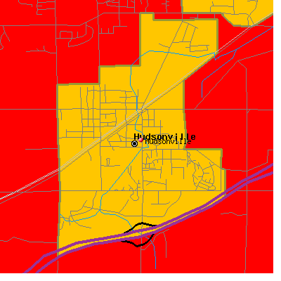 Hudsonville map