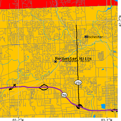 Rochester Hills map