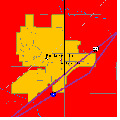 Potterville map