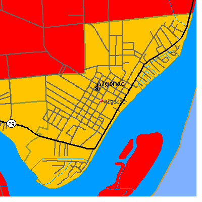 Algonac map