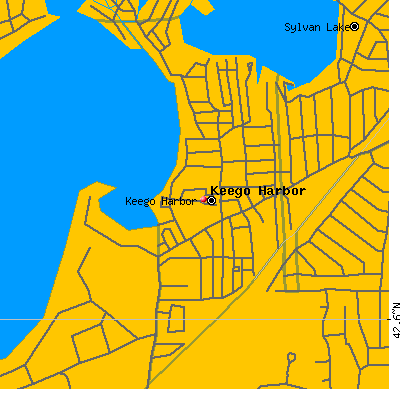 Keego Harbor map