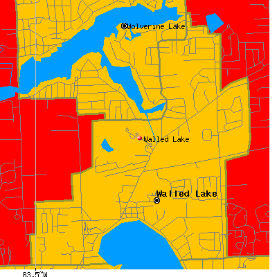 Walled Lake map