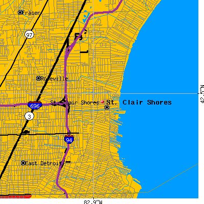St. Clair Shores map