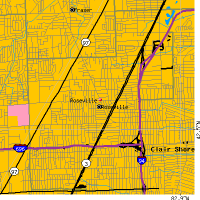 Roseville map