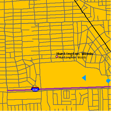 Huntington Woods map